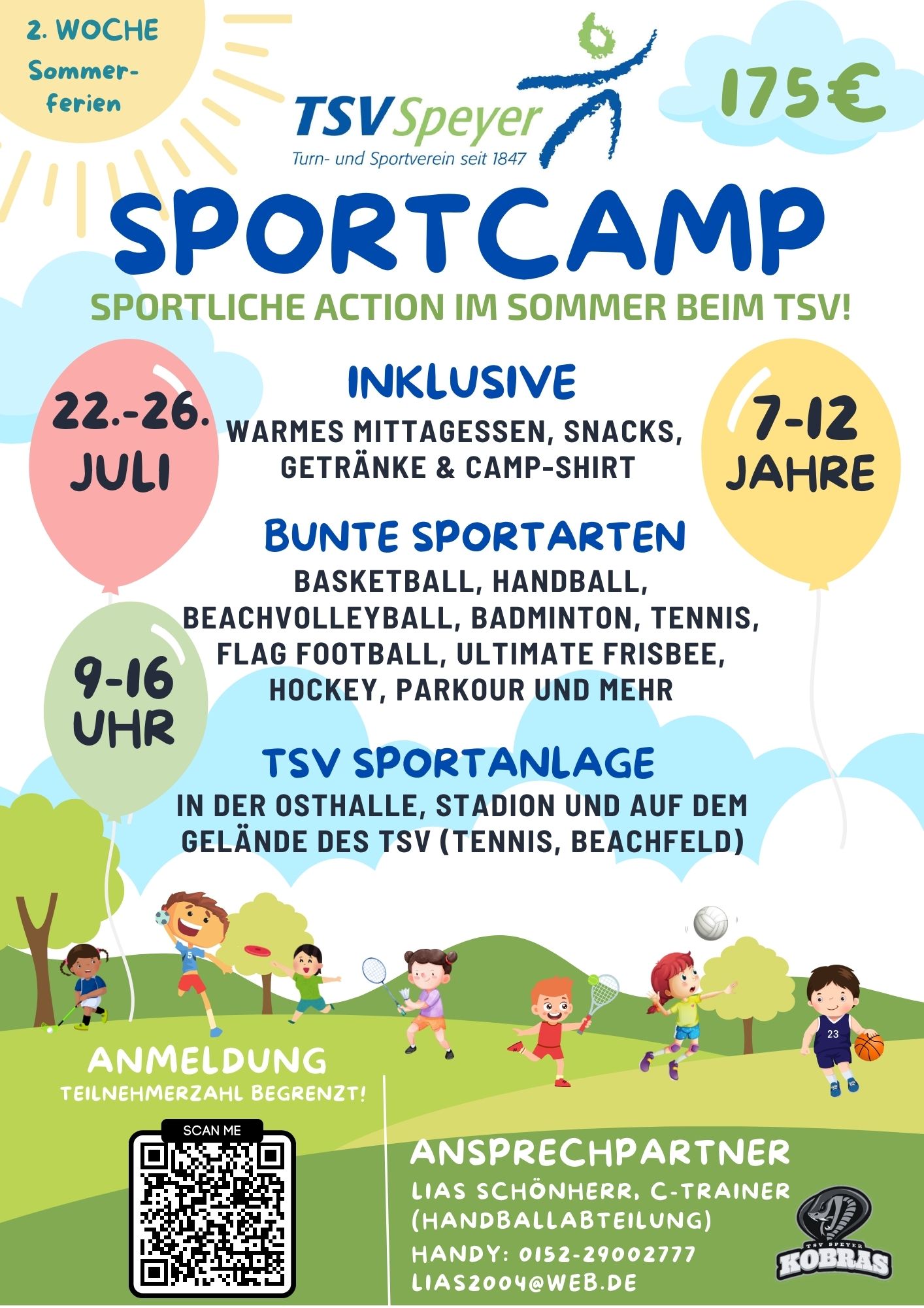 TSV Speyer Sportcamp 2024: Eine Woche voller Sport, Spiel und Spaß